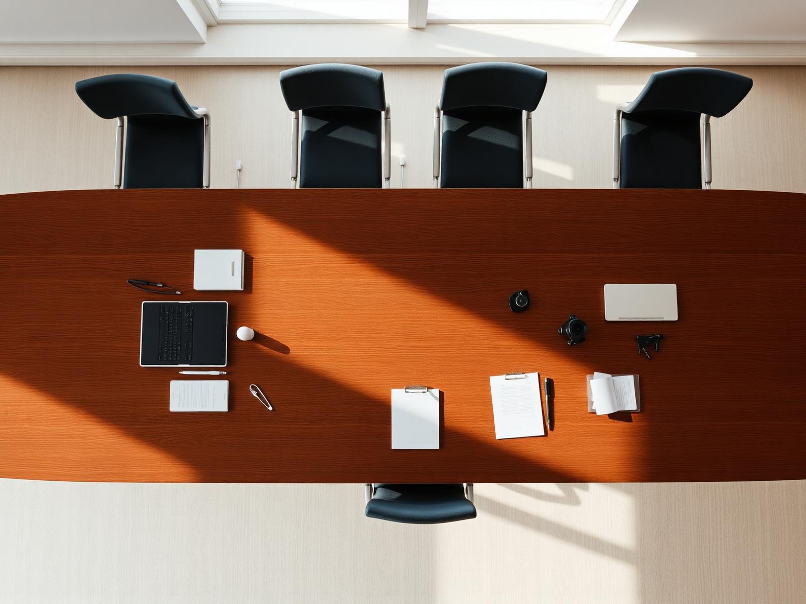 Conference table from above